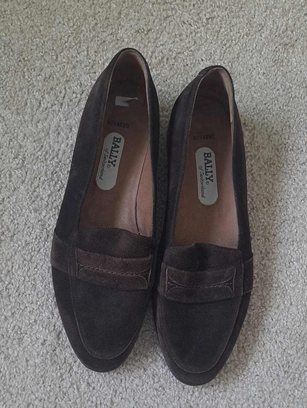 Bally Dark Brown Suede Loafers